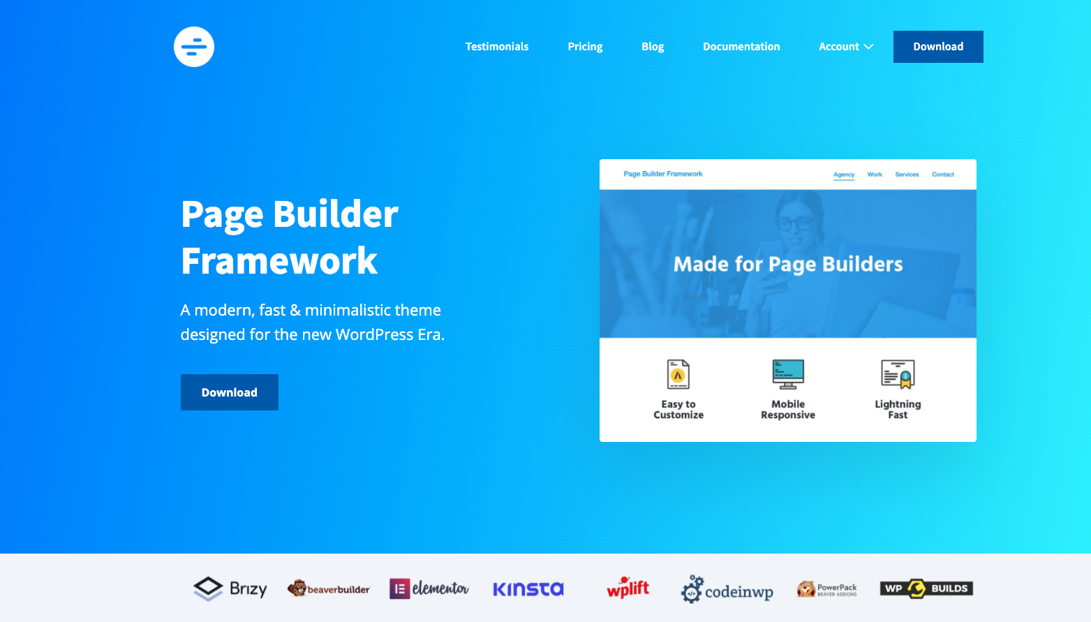 Page builder Framework